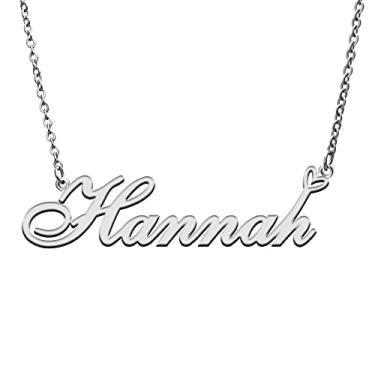 Imagem de RONKAH Colar de nome personalizado personalizado com coração colar de nome personalizado para mulheres colar de moda pessoal melhor presente para menina, mãe, filha, amizade, Natal, aniversário,