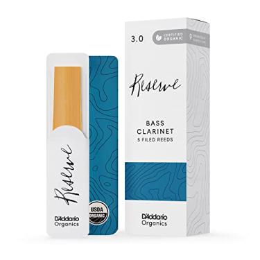 Imagem de D'Addario Palhetas de clarinete de baixo Organic Reserve – Palhetas para clarinete – A primeira e única palheta orgânica – Força 3,0, pacote com 10