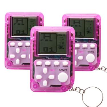 Imagem de 20 Mini Vídeo Game Portátil Retrô Com Mais De 48 Jogos Console Controle Classico Antigo Brinquedo Infantil Lembrancinha (Rosa/Roxo)