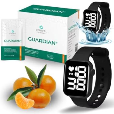 Imagem de Kit Guardian Central Nutrition Tangerina 30 Sachês Acompanha Relógio Esportivo Preto Aprova D'agua