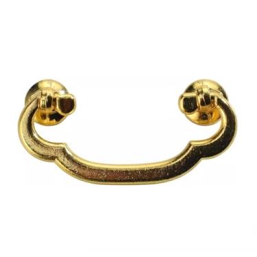 Imagem de Puxadores de gaveta de bar, puxadores decorativos vintage, maçanetas antigas de liga de zinco para móveis, caixa de madeira, baú(Gold)