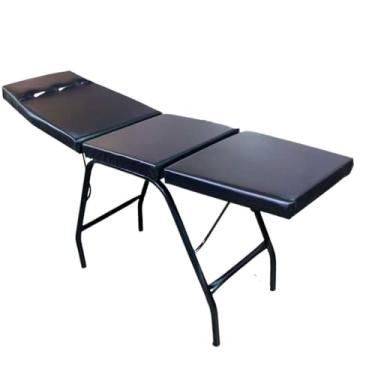 Imagem de Maca 3 Posições Preta para Tatuagem, Estética, Micropigmentação,Sobrancelhas