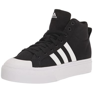 Imagem de adidas Tênis de skate feminino Bravada 2.0 plataforma média, Núcleo preto/branco/preto, 10