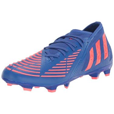 Imagem de adidas Tênis de futebol unissex Edge.2 Firm Ground, Azul de alta resolução, Turbo/Azul de alta resolução, 11