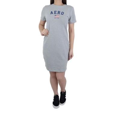 Imagem de Vestido Feminino Aeropostale Moletinho Cinza Mescla - 981116 - Aéropos