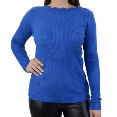 Imagem de Blusa Feminina Facinelli By Mooncity Tricot Azul - 650936-Feminino