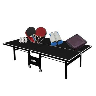 Imagem de MESA PING PONG 1084 PRETA KLOPF + 2 Kits 5093 + Rede 5096 + Capa Fechada