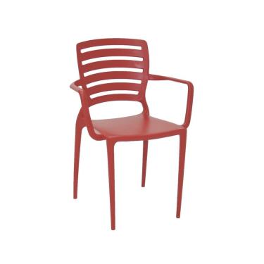 Imagem de Cadeira Sofia com Braço Vermelha Tramontina 92036/040