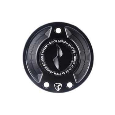Imagem de Tampa de gás de ação rápida tampa do tanque de combustível Lightning Key CNC acessórios de motocicleta apto para BMW F800GS RNINET S1000RR M1000R (preto)