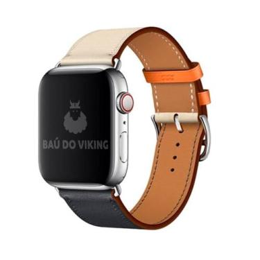 Imagem de Pulseira Single Tour Couro Para Apple Watch 42mm 38mm 44mm - Baú do Vi