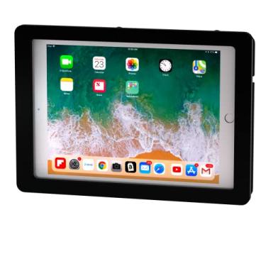 Imagem de TABcare Capa de acrílico antirroubo 75 x 75 100 x 100 VESA para tablet Apple iPad 7/8/9 de 10,2 polegadas (preto, iPad 7/8/9 10,2 polegadas)