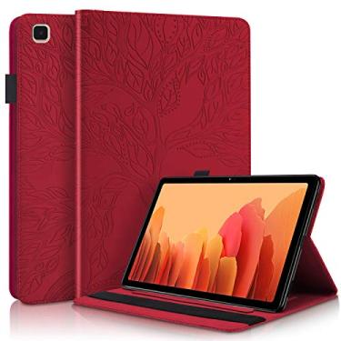 Imagem de Capa para Samsung Galaxy Tab A7 Lite 8,7 polegadas 2021 Capa SM-T220/T225 Premium Couro PU Folio Stand Cover Flip Shell com slot para cartão e suporte para caneta para tablet Galaxy Tab A7 Lite 8,7 polegadas - Vermelho
