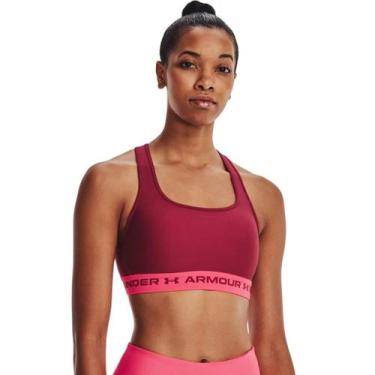 Imagem de Top Under Armour Feminino Crossback Mid, G, Rosa