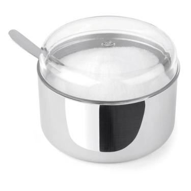 Imagem de Açucareiro Multiuso Inox Pote Porta Condimentos Tempero Farinheiro Cer