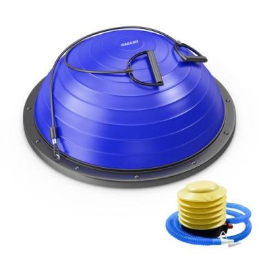 Imagem de Meia Bola Ginástica Suíça 58cm Pilates Yoga com Bomba Inflável - Nagan