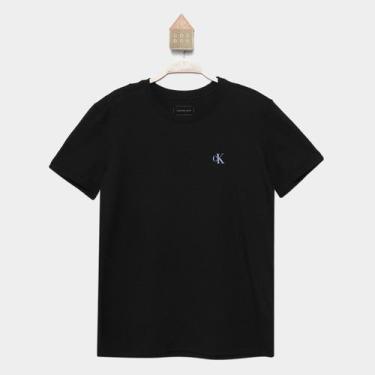 Imagem de Camiseta Infantil Calvin Klein Estampa I Menino, Preto, 14A