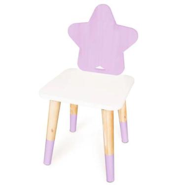Imagem de Cadeira Infantil de Madeira Estrela - Eita Casa Perfeita, Lilás
