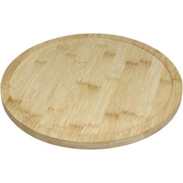 Imagem de Bandeja Para Servir Giratoria Home&co Bambu 3x30x30 Natural, Material: