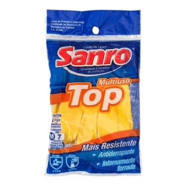 Imagem de Luva de Latex Sanro M Top Amarela