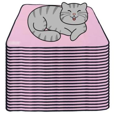 Imagem de 24 Caminhas para Cães e Gatos Dobrável 200 Lavagens 100x70 Rosa Antipu