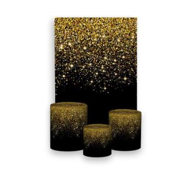 Imagem de Painel De Festa Vertical 1,50 x 2,20 + Trio De Capas Cilindro - Fundo 