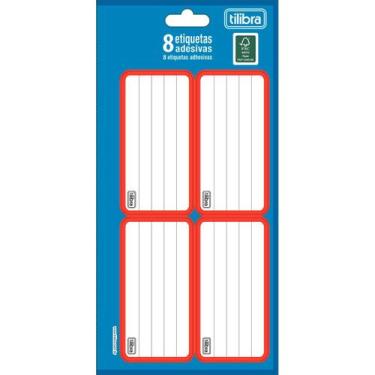 Imagem de Etiqueta Adesiva Academie Escolar 08 Unidade Tilibra, VERMELHA