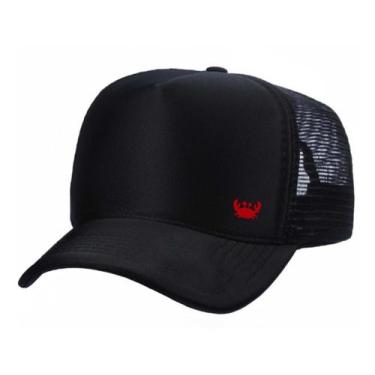 Imagem de Boné Relaxado Telinha Aba Curva Masculino Bombeta Preta Siri Original,