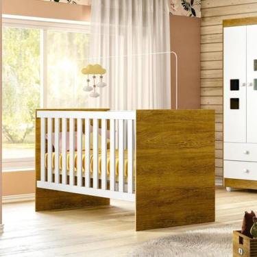 Imagem de Berço Mini Vira Cama Life Para Quarto De Bebê Infantil 100% Mdf - Tigu