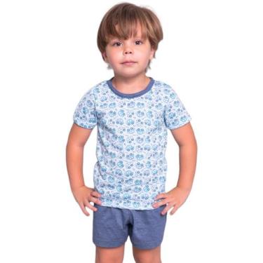 Imagem de Pijama Infantil Curto Unissex Estampado Manga Curta - WLS Modas, P, So