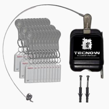 Imagem de Kit 01 Travas Tecnow para Carrinho de compras em Condominio + 30 Chave