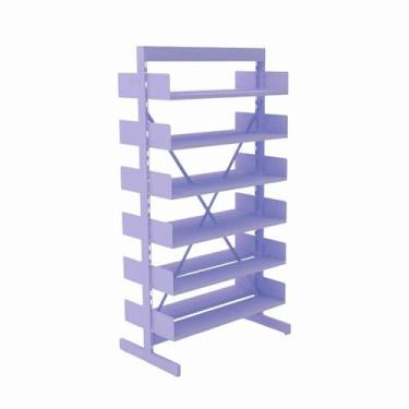 Imagem de Estante Para Biblioteca Dupla Pandin 2,30 m Lilás