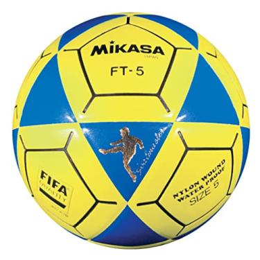 Imagem de MIKASA Bola de futebol FT5 Goal Master, azul/amarelo, tamanho 5