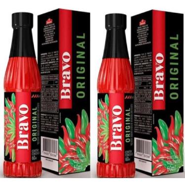 Imagem de Kit 2 Molho De Pimenta Original 60ml Bravo Extra Picante
