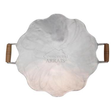 Imagem de Chapa Arado Disco Grande Alumínio Batido Fundido P/ Macarrão Bife - Ar