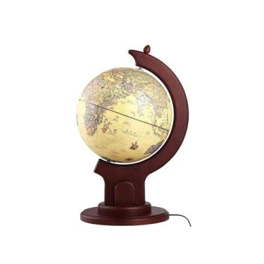 Imagem de Globos High-end retro mundo globo lanternas e suporte de madeira-como globo mundial decorativo iluminação crianças e adulto led decorativo(30x58CM)