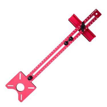 Imagem de Suporte de Ranhura de Fresagem de Roteador, Suporte de Ranhura de Fresagem 4 Em 1 Com Centro Automático, Gabarito de Corte Circular de Roteador Ajustável para Marcenaria