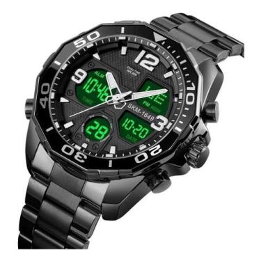 Imagem de Relógio Masculino Esportivo Skmei 1649 Analógico Digital Led, Preto
