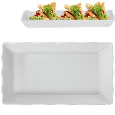 Imagem de Bandeja Travessa Retangular Para Servir e Decoração 21,5cm - Fx