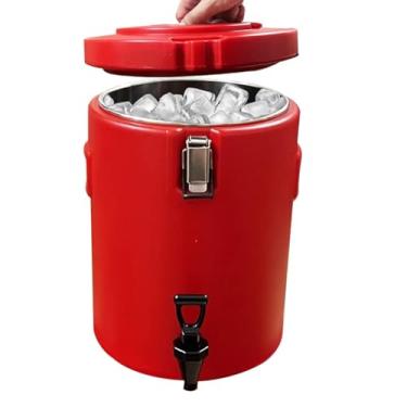 Imagem de Skoxkoc Distribuidor de Refrigerador de Água de 3 Galões - Distribuidor de Bebidas de Gelo Quente Sus304 Interior de Aço Inoxidável e Torneira de Bico, Barril de Gelo Isolado, Refrigerador de Bebida,
