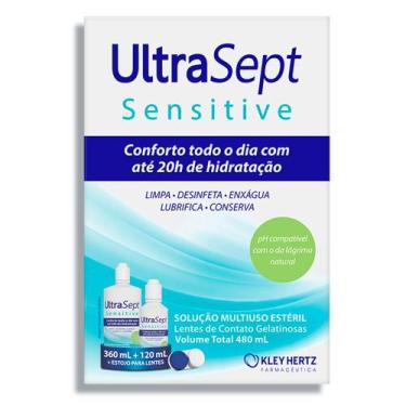 Imagem de UltraSept Sensitive Solução Multiuso para Lentes de Contato 360ml + 12