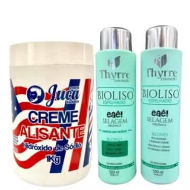 Imagem de Kit Progressiva Organica Bioliso 1l + Creme Alisante Branco 1Kg - Juca