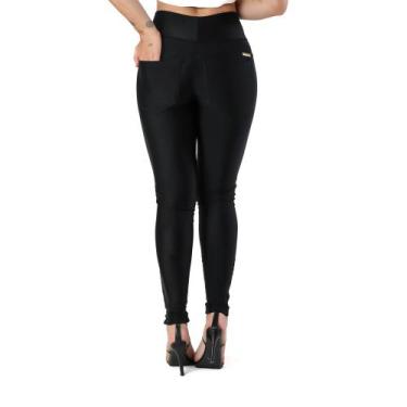 Imagem de Calça Moda Feminina Montaria Power Com Cirrê Cós Anatômico Alta Modela