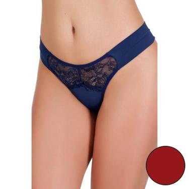 Imagem de Calcinha Luxo Melissa de Microfibra e Renda Feminino - Biografia da Mo