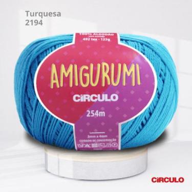 Imagem de Fio Amigurumi Circulo 254m Cor Azul Turquesa 2194 - Círculo