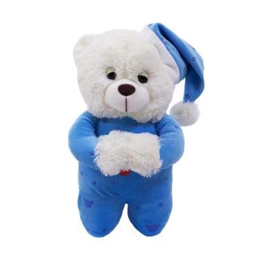 Imagem de Urso Pijama Azul Escuro Reza 30cm Pelúcia - Fofy Toys