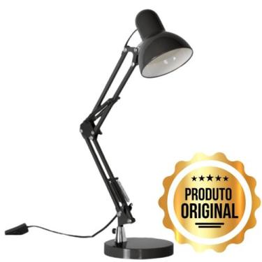 Imagem de Luminária de mesa ajustável flexível de braço oscilante de metal para 