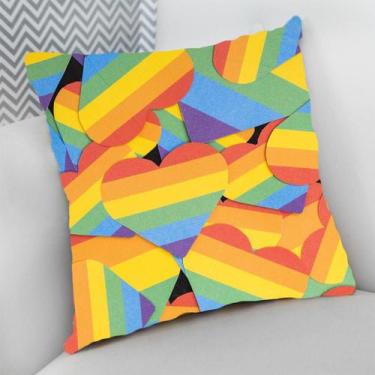 Imagem de Almofada Decorativa Cheia c/ Zíper 40x40Coleção Estampas LGBTQIA+ - De