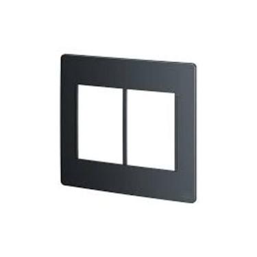 Imagem de Placa 4x4" 6 posições esatta grafite c/ suporte - Weg