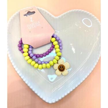 Imagem de Pulseiras de Miçanga Infantil Flor Risonha (conjunto com três pulseira