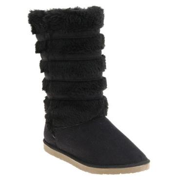 Imagem de Bota Feminina Camurça Confortável Forrada Pele Lã Sintética La Botte, 